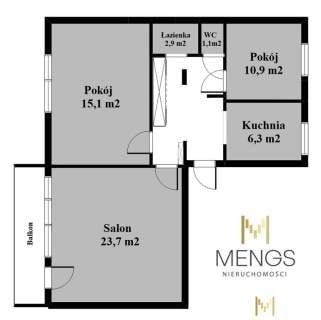 Mieszkanie, 3 pokoje, Pruszków, Nowa cena 