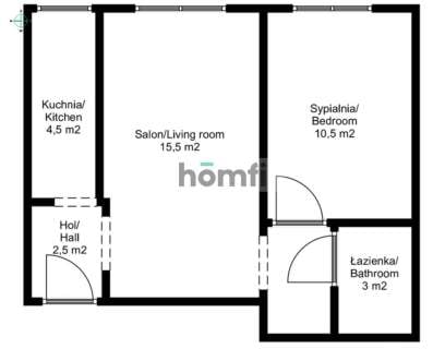 Dwupokojowe mieszkanie na wynajem - WILDA 37 m2