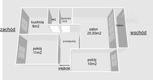 3 pokoje,po remoncie,duży balkon,Dworcowa