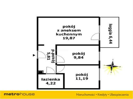 Mieszkanie na sprzedaż, 50,93 m2, Toruń