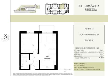 Mieszkanie na sprzedaż, 44,8 m2, Rzeszów