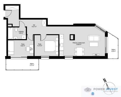 Apartament 63,43 m2 - 3 pokoje
