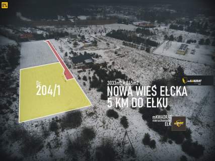 Działka na sprzedaż, 3033 m2, Nowa Wieś Ełcka