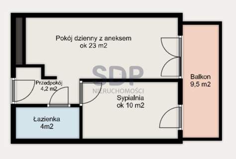 Mieszkanie 41,2 m2 balkon na Kępie Mieszczańskiej - w pobliżu...