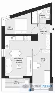komfortowe mieszkanie 3 pokojowe 48.59 m2