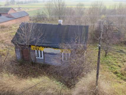 Działka z drewnianym budynkiem Jedlno Pierwsze