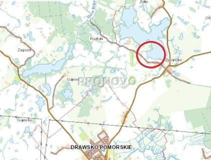 Działka budowlana 9900m2 z linią brzegową Pojezier
