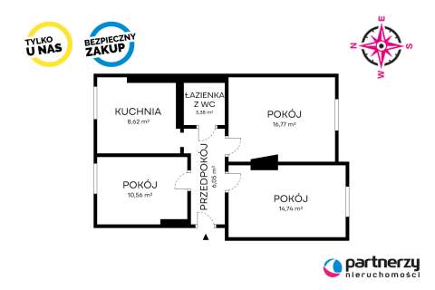3 pokoje z piwnicą w centrum Gdańska 