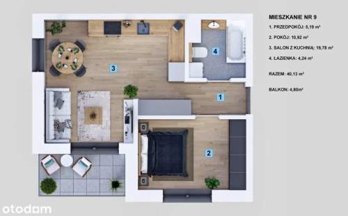 2 pokojowe stan deweloperski II piętro balkon
