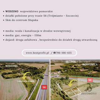 Na sprzedaż działka usługowo mieszkalna Widzino koło Słupska