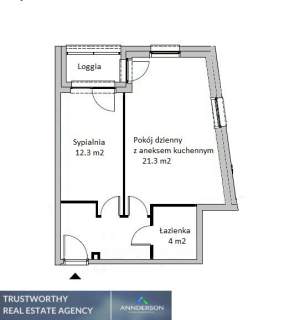 Widok na Wawel, wysokie piętro, 47 m2, 2 pokoje