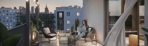 Gotowy apartament z tarasem z widokiem na PKi