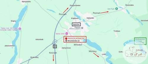 Działka Witobel 1192 m 2 km Stęszew blisko S5