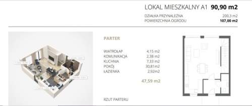 Dom na sprzedaż, 90,09 m2, Komorniki