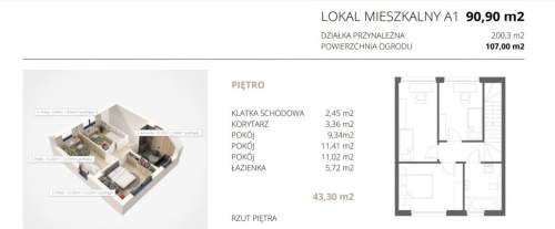 Dom na sprzedaż, 90,09 m2, Komorniki