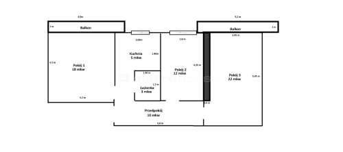 Apartament Centrum Katowic, 3 pokoje, klimatyzacja