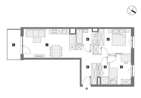 Przestronne M3 I balkon I 2 łazienki I Mokotów