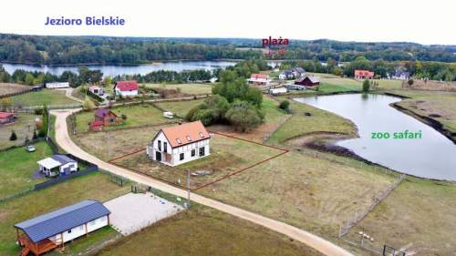 Nowoczesny dom do własnej aranżacji z widokiem na Jezioro Bielskie