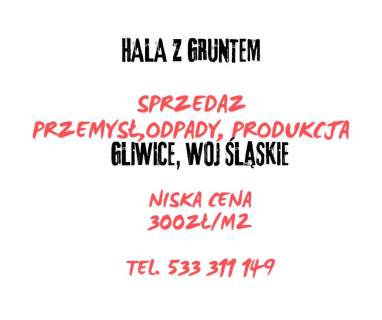 Hala, grunt, przemysł, złom, produkcja