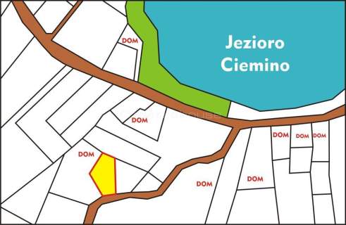 Działka z widokiem na jez. Ciemino