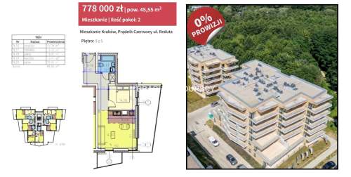45m2 2pok dwa balkony Prądnik Czerwony GOTOWE