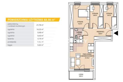 69m2 4 pok balkon gotowe-klucze Wola Duchacka