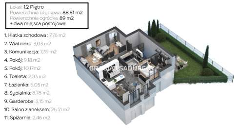 Wieliczka 89m2 ogródek deweloperskie prowizja 0%