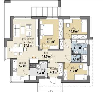Dom wolnostojący przy Puszczy 120m2 stan surowy
