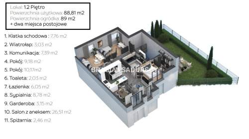Wieliczka 89m2 ogródek deweloperskie prowizja 0%