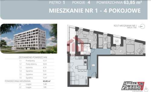 4 pokoje dla rodziny Os. Projektant