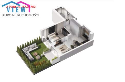  Ogródek/2pok./42,05m2 