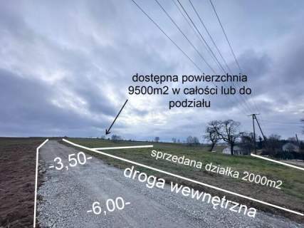 Działka budowana widokowa Glinik 1100m2