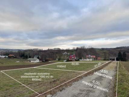 Działka budowana widokowa Glinik 1100m2