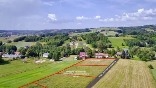Działka budowana widokowa Glinik 1100m2