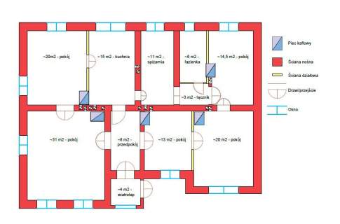 DOM SIEDLCE UNIKAT 150m2 MUR cegła 65cm działka 517 m2