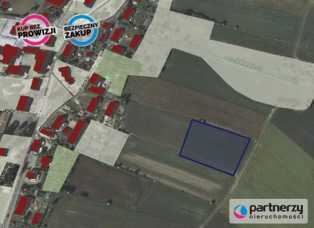 Świetna działka na budowę domu 4 300 m2 Gniewino