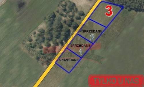 KOLONOWSKIE/SPÓROK/Działka bud. 17,63a-blisko las