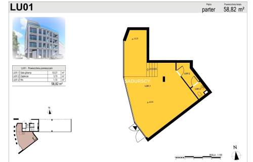 Biuro na sprzedaż, 58,82 m2, Kraków