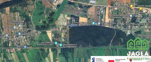 Kruszyn gm.Sicienko 1605m2, 7km Bydgoszcz WZ