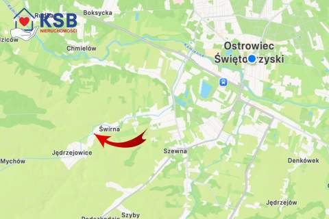 Piękna działka - Świrna pod Ostrowcem 1000m2