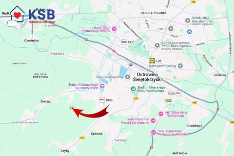 Działka z WZ ul. Dąbrówki, Ostrowiec Św. - 1056m2