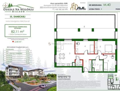 apartament 82,11 mkw taras 73 mkw ONW Miechów