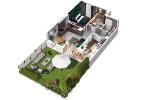 Apartament z ogrodem, 3 pokojowy 51,34m2