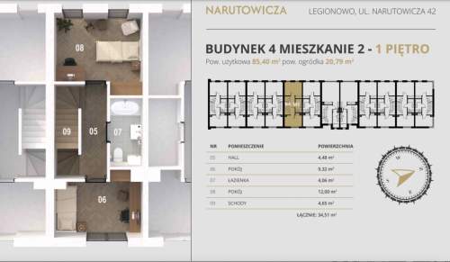 4 pok. master bedroom z tarasem, 3 w pełne poziomy