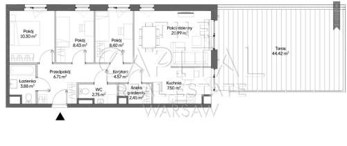 4-pokojowe mieszkanie taras 44m2 Włochy