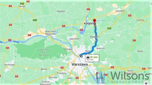 Duża działka budowlana Kuligów, blisko Radzymina.