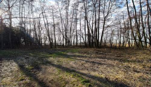 Działka nad jeziorem.