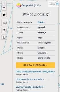 Działka w gminie Łopuszno,cicha i spokojna okolica