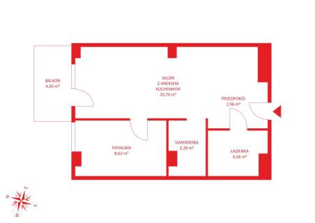 Mieszkanie na sprzedaż, 39,93 m2, Gdańsk