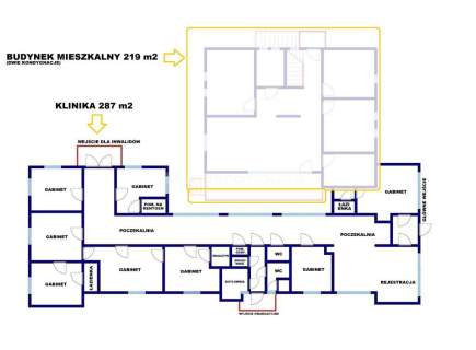 Dom 219 m2 BUDYNEK pod działalność 287 m2 